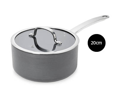 Hard Anodised Individual Saucepan with Lid – 18cm or 20cm
