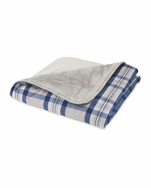Blue Check Cosy Pet Blanket