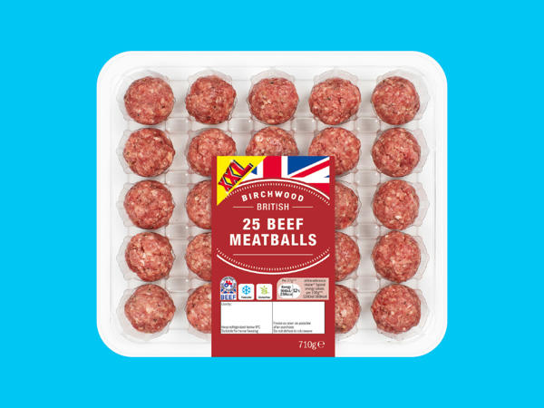 Birchwood XXL 25 British Beef Meatballs