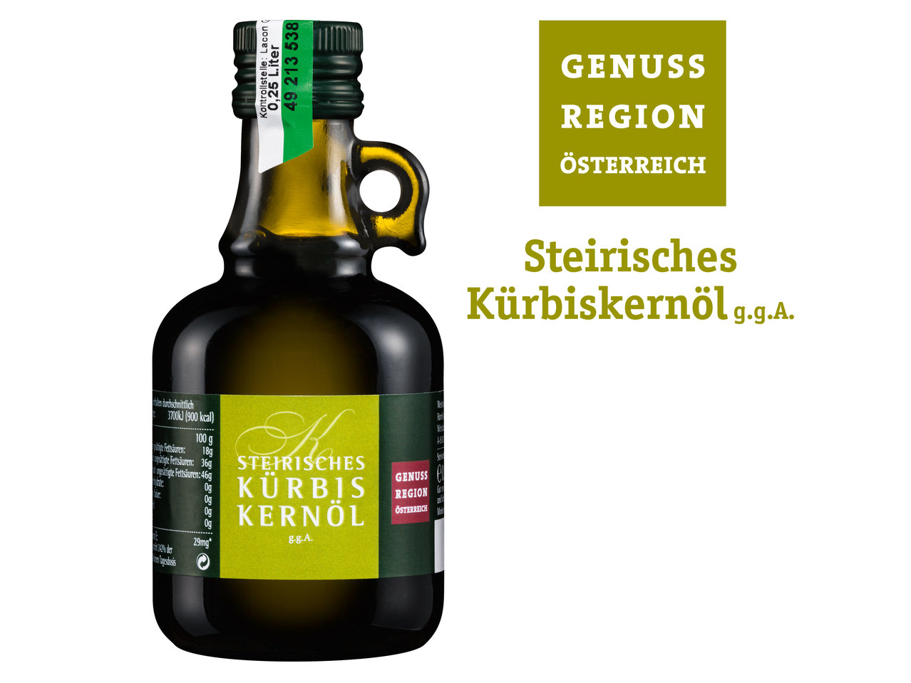 GENUSS REGION ÖSTERREICH Steirisches Kürbiskernöl g.g.A.