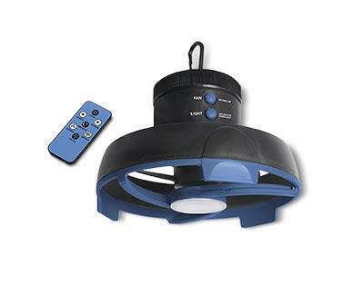 Adventuridge Lighted Tent Fan with Remote Control