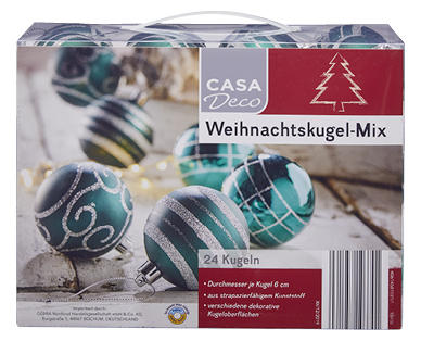 CASA Deco Weihnachtskugel-Mix