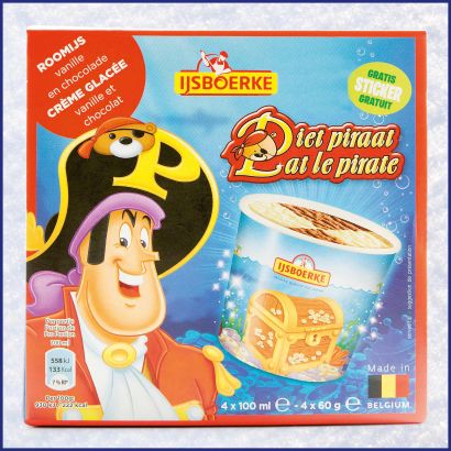 Crème glacée Pat le Pirate, 4 pcs