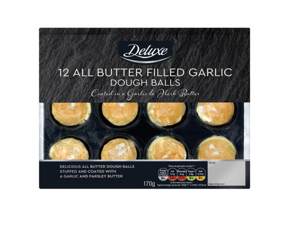 Deluxe 12 All Butter Filled Garlic Dough Balls