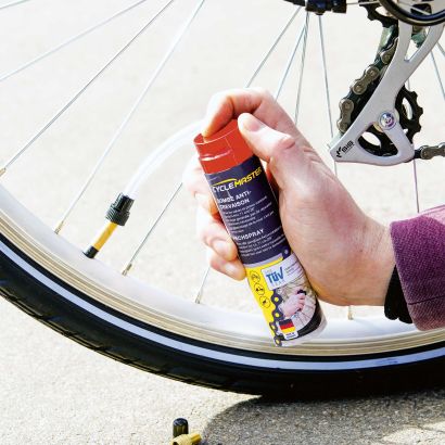 Pannenspray für Fahrradreifen