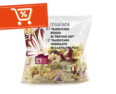 Radicchio rosso di Treviso IGP e radicchio variegato di Castelfranco IGP 200 g