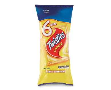 Twisties or Cheezels 6pk/114g