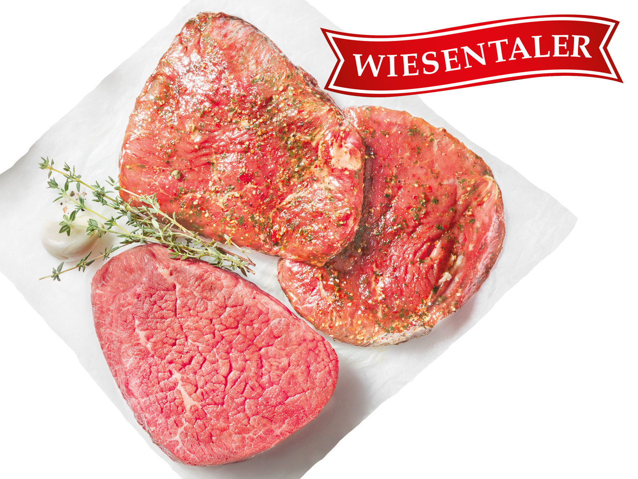 WIESENTALER Österreichische Hüftsteaks mariniert oder Eye-of-round-Steaks