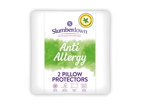 slumberdown anti-allergy mattress protector - white