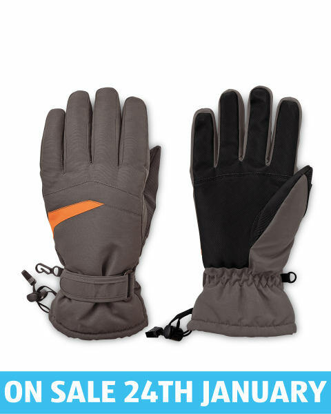 Avenue Black/Orange Ski Gloves