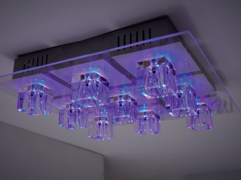 Plafondlamp met LED-kleurenwisselaar