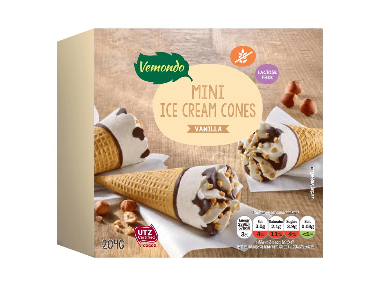 VEMONDO Gluten & Lactose Free Vanilla Ice Cream Cones