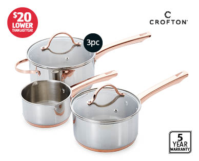 Copper Base Cookware Set 3 Piece