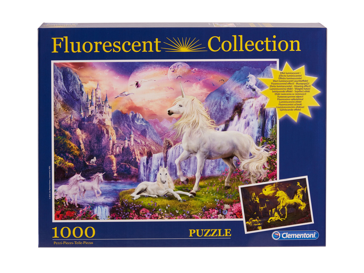 Puzzle 3D o fluorescente, 1000 pezzi