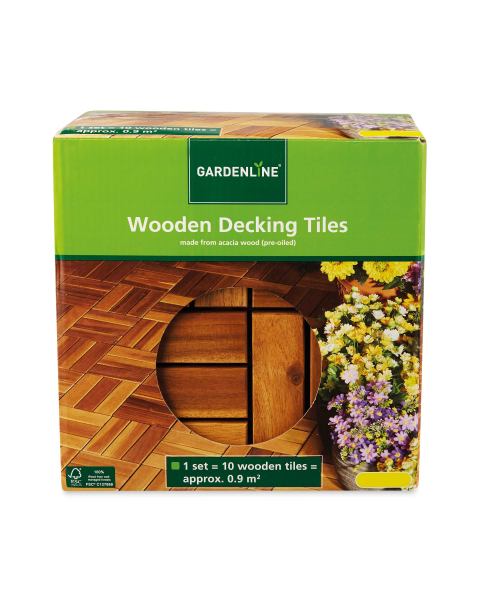 Gardenline Wooden Decking 10-Pack