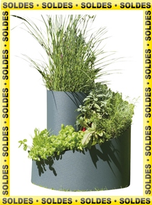 Pot à fleurs et à herbes en spirale