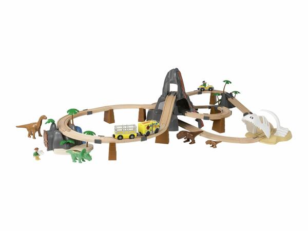 Circuito de madera dinosaurios