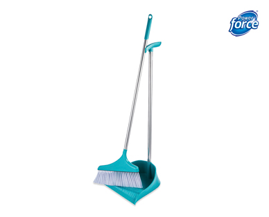 UPRIGHT DUSTPAN AND BROOM