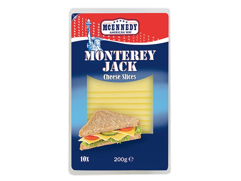 10 tranches de fromage Monterey Jack