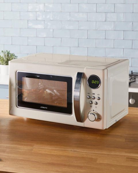 Cream Retro Microwave Oven