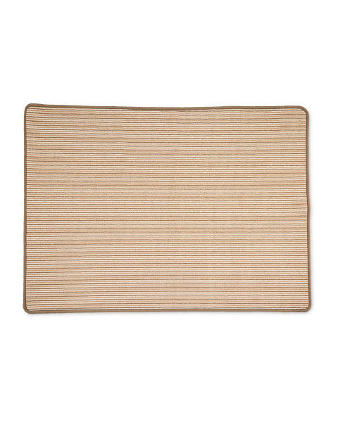 Brown Stripes Washable Utility Mat