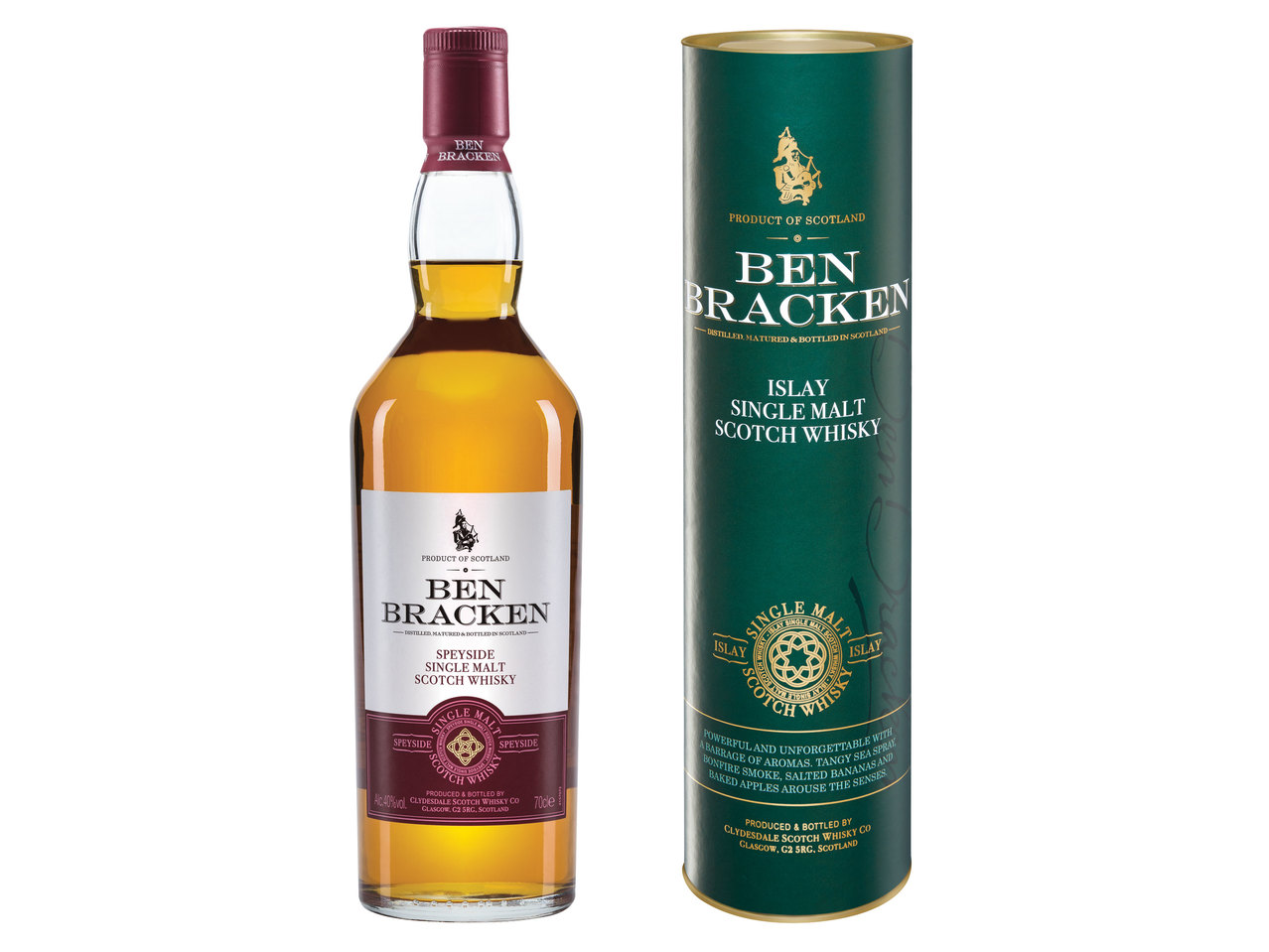 BEN BRACKEN Speyside Single/Islay Single Malt Scotch Whisky1