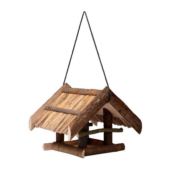 Drewniany karmnik dla ptaków