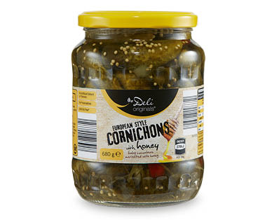 Cornichons with Chilli or Honey 680g