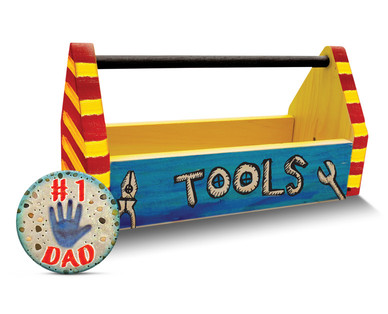 Grafix Daddy & Me Stepping Stone or Wooden Tool Box Kit