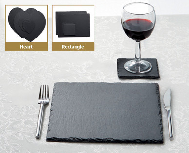Slate Placemat and Coasters