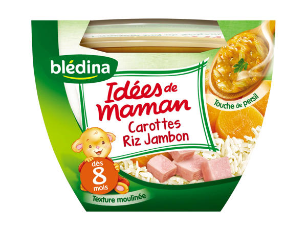 Blédina Idées de Maman carottes riz jambon1