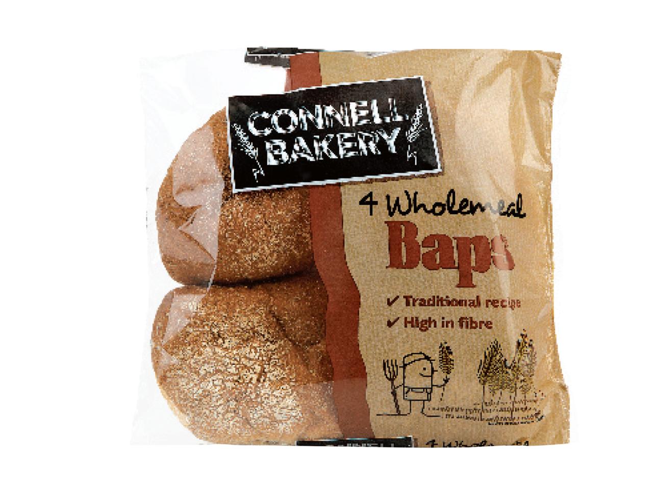 CONNELL BAKERY(R) 4 Wholemeal Baps