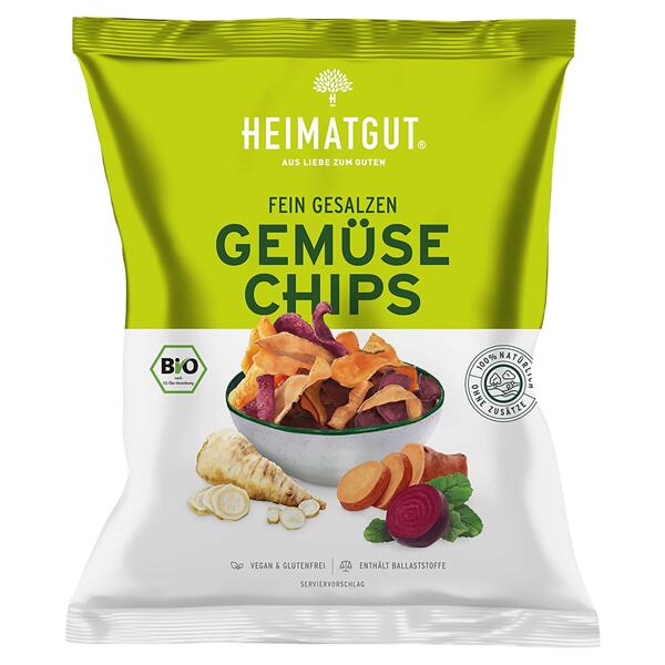 HEIMATGUT(R) Bio-Gemüse- oder -Süßkartoffel-Chips 100 g
