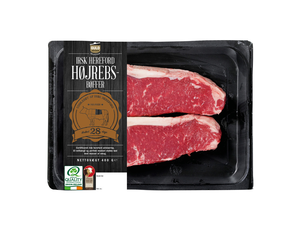 BUTCHER'S SELECTION Irsk Hereford Rib eye steaks eller højrebsbøffer