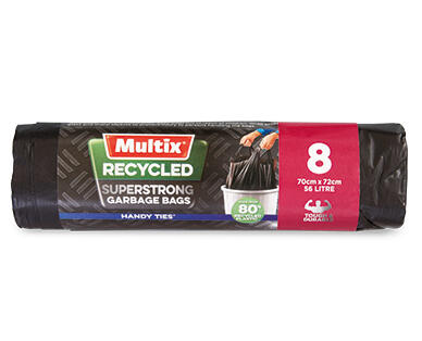 Recycled Super Strong Garbage Bags 8pk