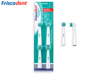 Friscodent 4 Aufsteckbürsten für elektrische Zahn­bürsten