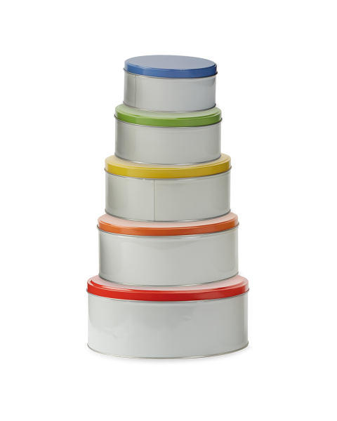 Block Colour Nested Storage Tins