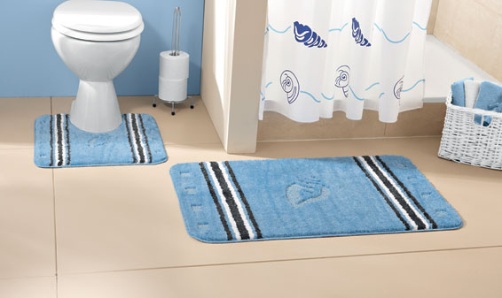 2 tapis de salle de bains