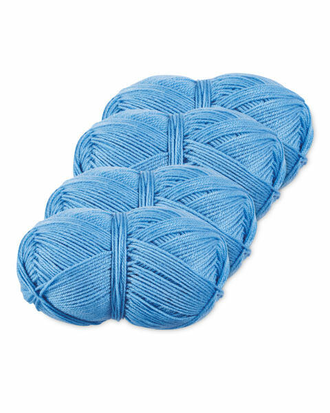 Blue Double Knitting Yarn 4 Pack