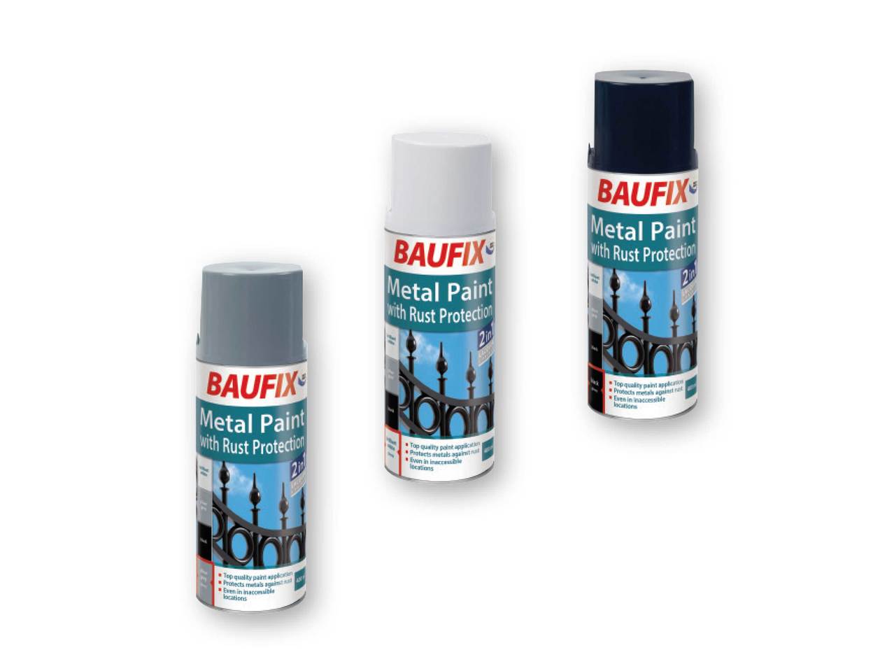 BAUFIX Metal Spray Paint with Rust Protection