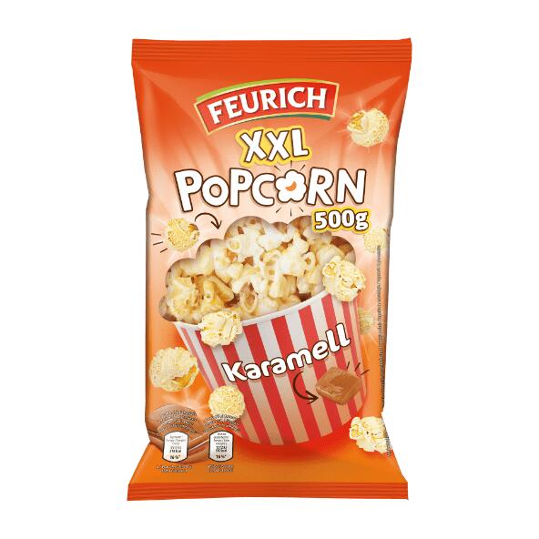 Karameliserede popcorn