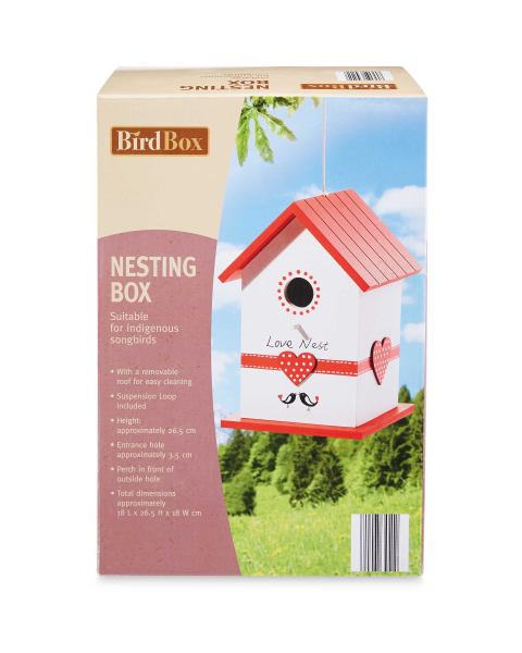 Bird Box Red Nesting Box