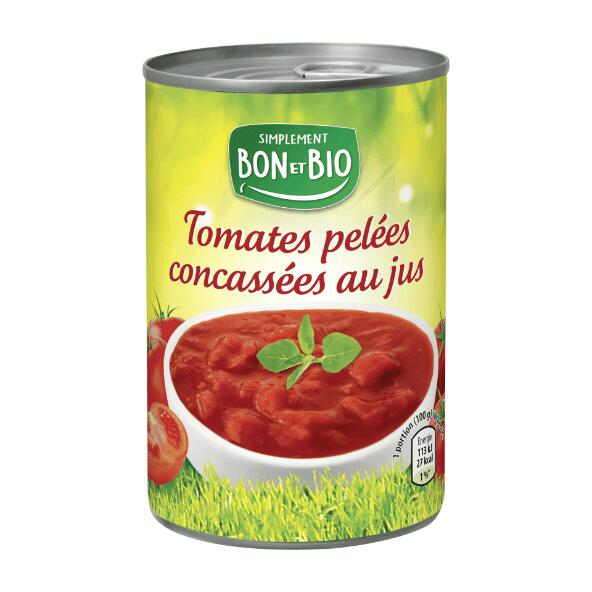 Tomates pelées concassées au jus