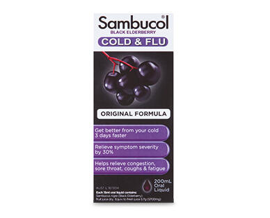 Sambucol Black Elderberry Cold & Flu Liquid 200ml