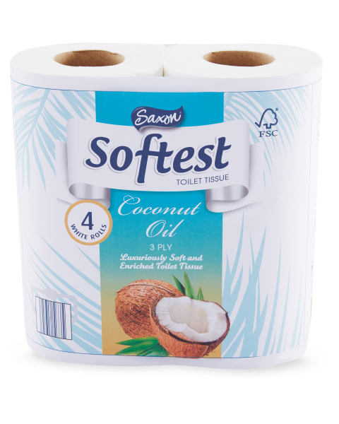 Coconut Oil 4-Pack Toilet Tissue