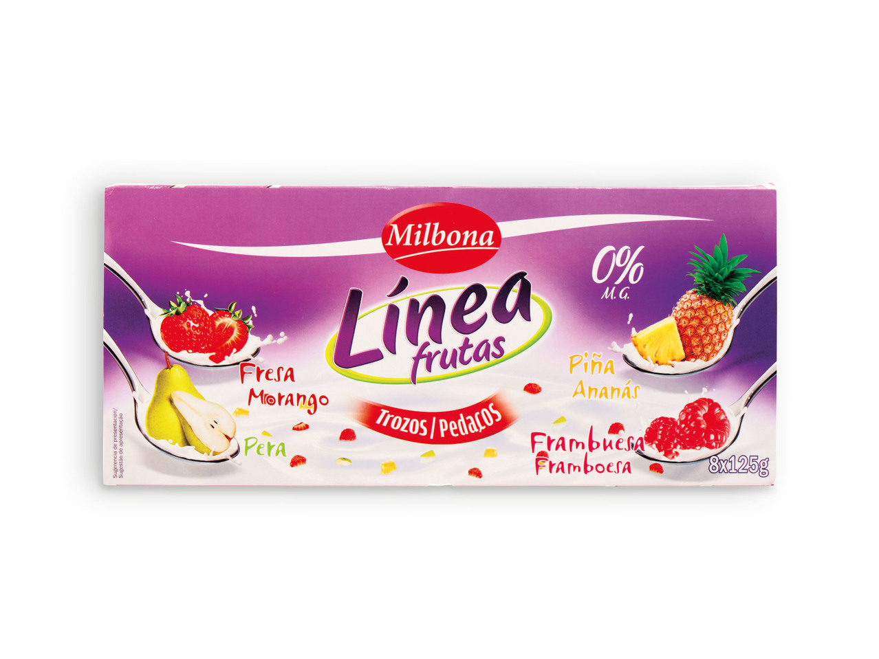 MILBONA(R) Iogurte Magro com Pedaços de Fruta