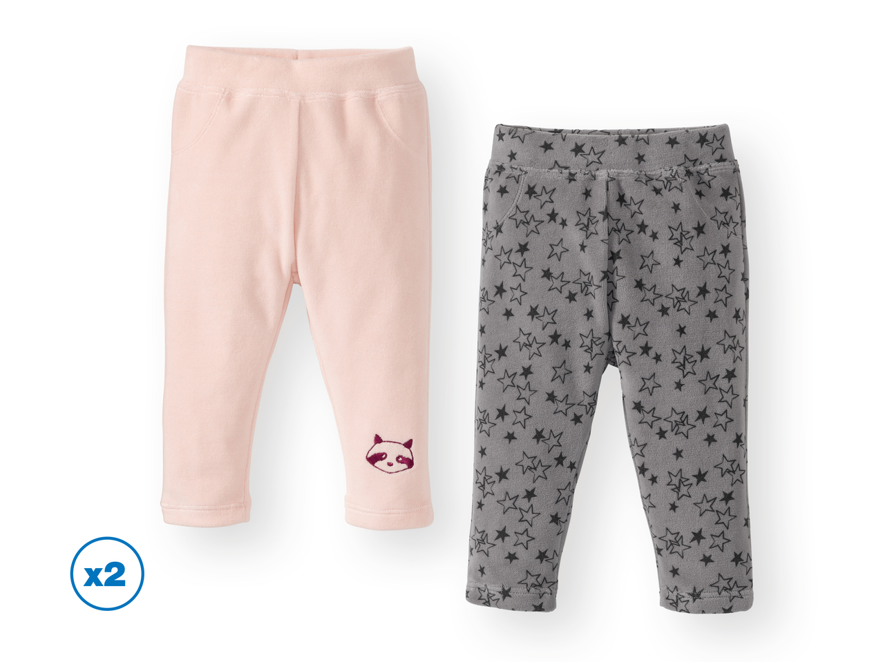 'Lupilu(R)' Pantalones de terciopelo para bebé niña pack 2