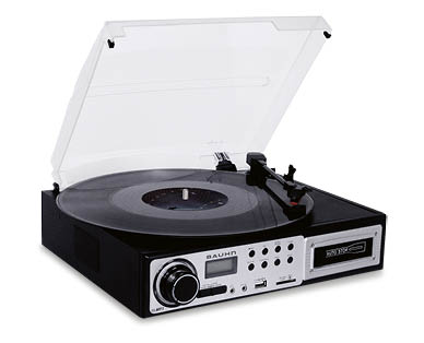Turntable with Cassette Deck