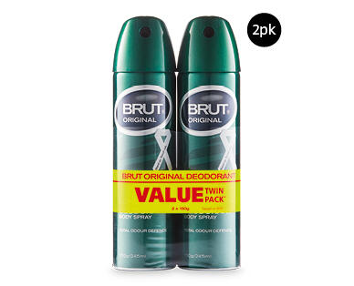 Brut Anti-Perspirant Deodorant or Original Body Spray 2 x 150g