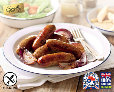 Specially Selected Gluten Free British Pork & Herb Sausages